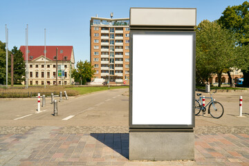 City Light Poster Plakatwand Mock-Up in Stadt