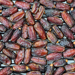medjool dates on white background