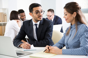 Fototapeta premium Business people working together in the office
