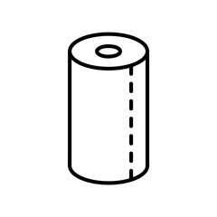 Paper towel flat icon. Pictogram for web. Line stroke. Isolated on white background. Vector eps10