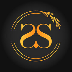 Simple Elegant Initial Letter Type SS Logo Sign Symbol Icon, Logo Design Template