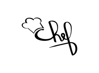 Chef Hat Symbol Text Font Letter logo Vector Design