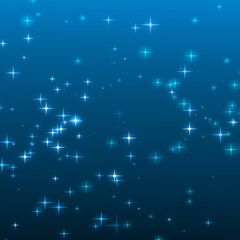 Christmas blue starry on blue gradient background. Diwali festival holiday design.