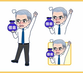 借金を抱えた年配のサラリーマン