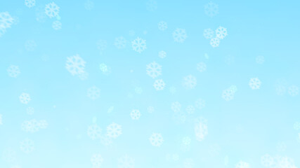 Christmas winter snowflake with blue sky background.