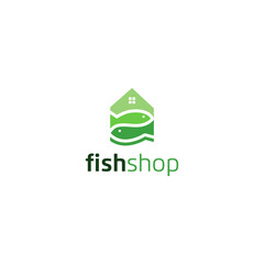 Elegant fish shop logo. Creative vector symbol of fishing club