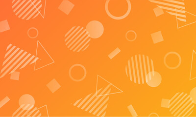 幾何学模様のオレンジデザイン・背景素材	
