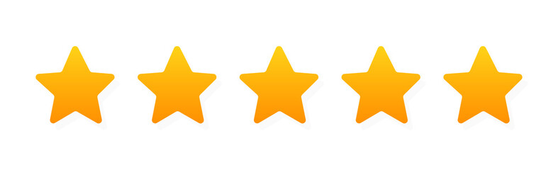 Fototapeta premium Five stars customer rating illustration. 
