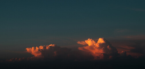 Sunset clouds on a warm summer evening