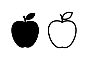 Apple icon set. Apple vector icon. apple symbols for your web design