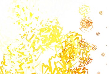 Light Yellow vector texture with bent lines.