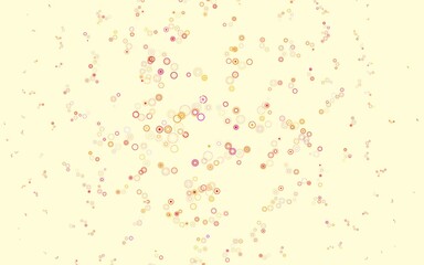 Light Orange vector background with spots.