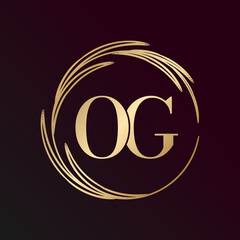 Simple Elegant Initial Letter Type OG Logo Sign Symbol Icon, Logo Design Template