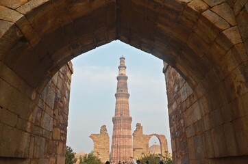 Qutub Minar, UNESCO World Heritage site in New Delhi,india