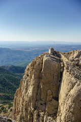 Rocky peak. View of the Penyagolosa peak in Castellón province. It is an emblematic landmark in the Comunidad Valenciana.