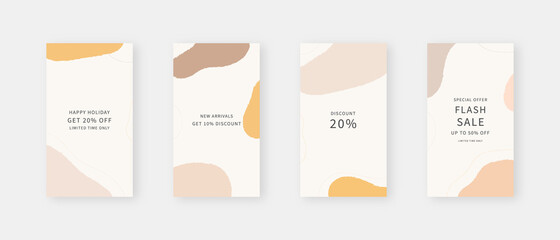 Social media template. Trendy editable social media stories template. Mockup isolated. Template design. Vector illustration.
