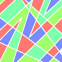 Vector image abstraction with bright colored corners