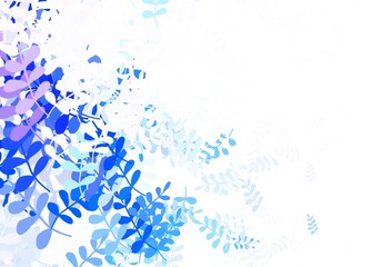 Light Blue, Yellow vector natural backdrop with leaves.