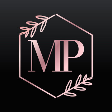 Simple Elegant Initial Letter Type MP Logo Sign Symbol Icon, Logo Design Template