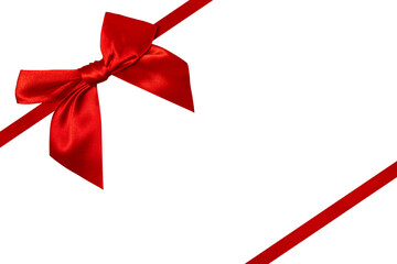 Red silk ribbon and a big bow