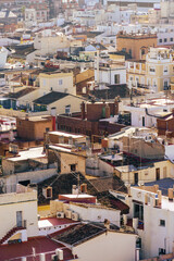 Fototapeta premium High density of buildings in a Mediterranean city. Chaotic cityscape.