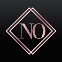 Simple Elegant Initial Letter Type NO Logo Sign Symbol Icon, Logo Design Template