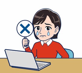 ノートパソコンと主婦