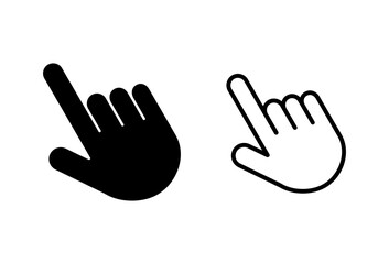 Fototapeta premium Hand click icon set. pointer icon vector. hand cursor icon vector