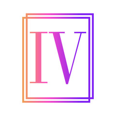 Simple Elegant Initial Letter Type IV Logo Sign Symbol Icon, Logo Design Template