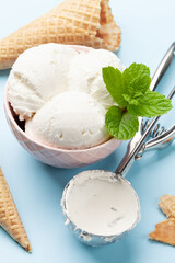 Homemade vanilla ice cream