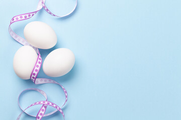 White chicken easter eggs