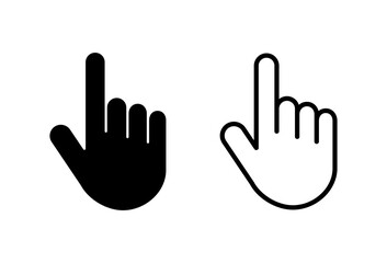 Hand cursor icon set. cursor icon vector. hand cursor icon click