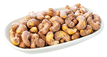 fresh shell cashew isolated on white background