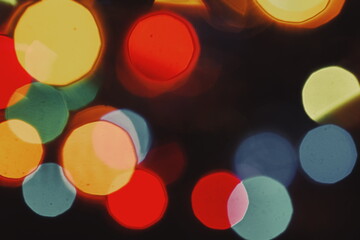 abstract background with bokeh 70s disco