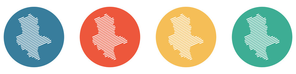 Bunter Banner mit 4 Buttons: Bundesland Sachsen-Anhalt