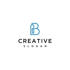 initialAB or BA letter logo vector monogram