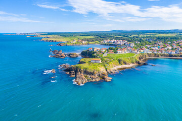 Aerial view of Bulgarian seaside town Ahtopol