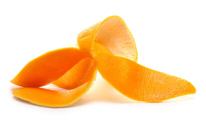 Orange peel isolated on white background