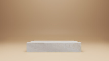Podium in abstract room, 3d render, 3d illustration,Mock up scene with empty space,product background display.