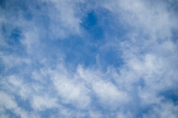 Beautiful blue sky and clouds. Minimal concept. pastel tones.	