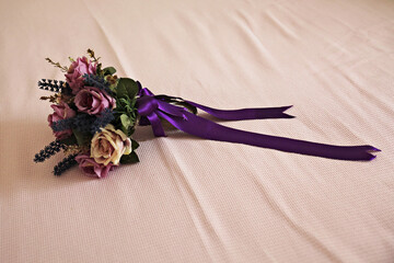 Bridal bouquet with flowers