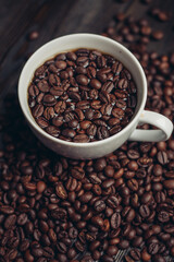 coffee beans cup aroma morning Arabica drink