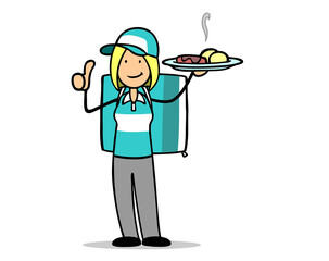 Daumen hoch bei Essen Lieferservice für gute Bewertung