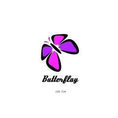 Butterfly Minimalist logo design illustrations can be used as website logos, shop logos, company logos