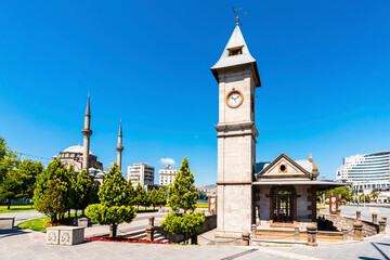 Obraz premium Cumhuriyet Square view in Kayseri City of Turkey.