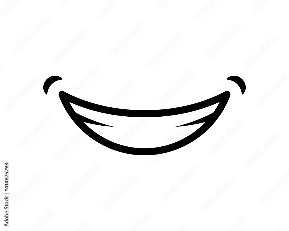 Poster smile simple icon vector template design . smile icon isolated on white background . happy face
