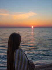 Girl at sunset