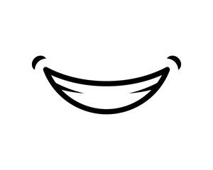 Smile Simple icon Vector Template Design . Smile icon isolated on white background . Happy face