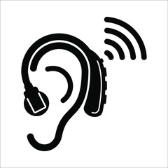  International ear day ear sketchmedical vector, vector illustration of ear hearing aid icon, universal access icon, hearing aid icon,  accessibility icon
