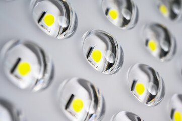 Close-up led panel and convex Optical Glass Lens for lamp spotlight projection light